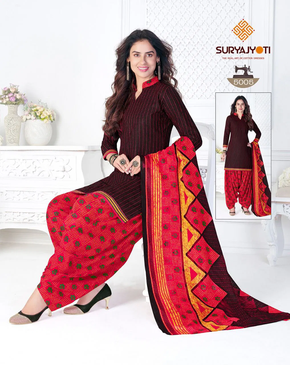 Suryajyoti Trendy Patiyala 5 Casual Daily Wear Cotton Printed Dress Materail Collection